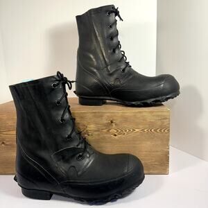 Hood US Military Mickey Mouse Boots VTG ECW Extreme Cold Weather 8R Black Rubber